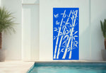 Vivid Blaze Blue Gloss Bamboo Breeze panel, injecting a refreshing burst of color into outdoor settings.