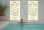 Warm Canola Cream Cloudy privacy screen, bringing subtle sophistication to outdoor areas.