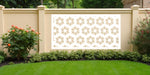 Floral Fiesta decorative screen in Bright White Gloss, featuring a striking floral motif that adds a clean and sophisticated look to outdoor and indoor areas.