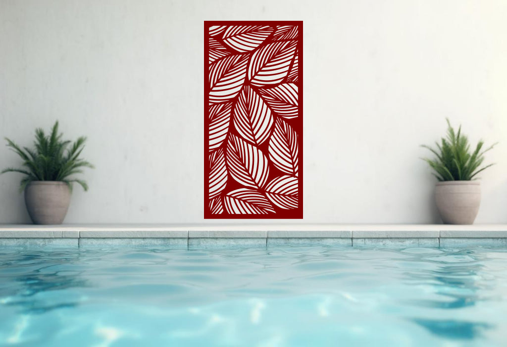 Eye-catching Garden Silhouette screen in Manor Red, perfect for bold outdoor statements.