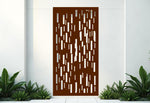 Rust Patina Matrix panel, featuring a weathered, industrial look, perfect for adding character to outdoor spaces.