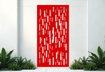 Signal Red Matrix privacy screen, providing a striking pop of color and bold design for vibrant garden decor.