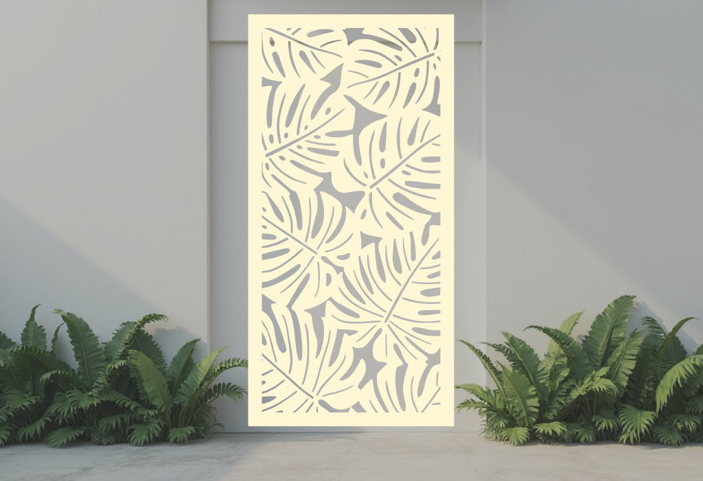 Canola Cream Monstera panel, blending warmth and natural tones, perfect for botanical-inspired spaces.