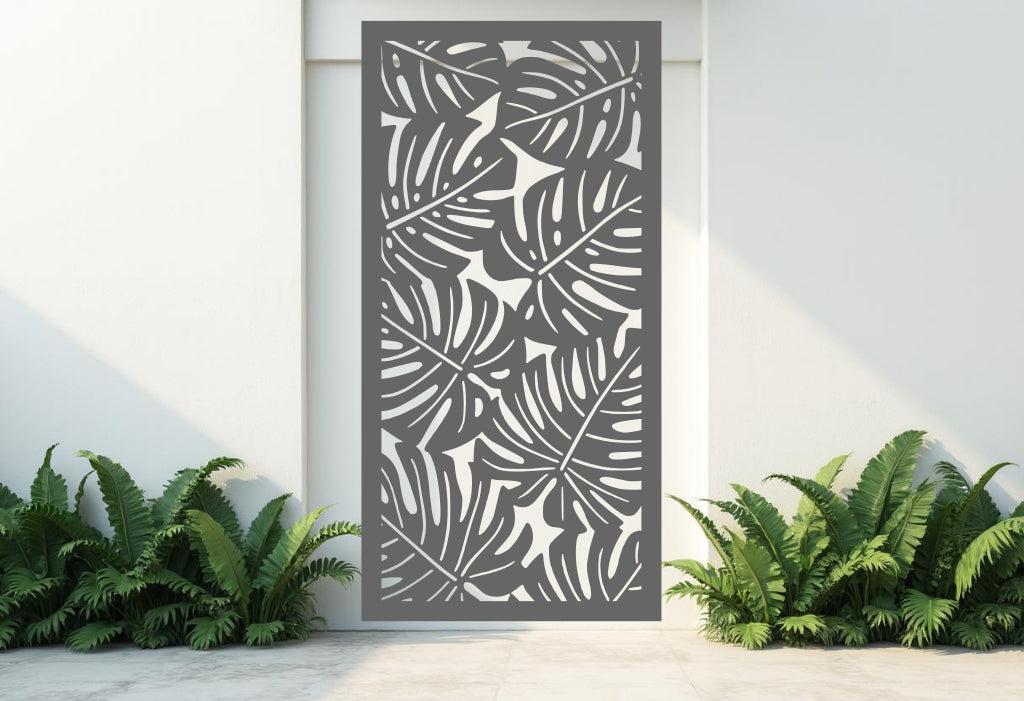 Berry Grey Gloss Monstera panel, introducing understated sophistication with a modern touch.