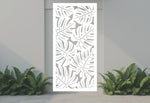 Monstera privacy screen in Bright White Gloss, ideal for minimalist designs with a sleek and airy feel.