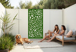 Oasis Dream privacy screen in Mistletoe, with lush floral patterns that bring a natural, fresh aesthetic to your garden or patio, offering both privacy and a peaceful vibe.