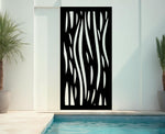 Waves privacy panel in Night Sky Matt Black, delivering bold contrast and sophistication for minimalist outdoor decor.