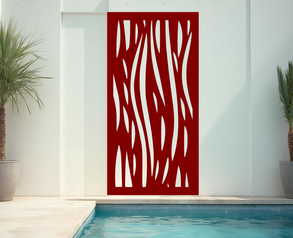 Waves screen in Manor Red, making a bold statement with deep, rich tones for a striking visual impact.