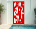 Signal Red Waves privacy screen, introducing a lively touch of color, perfect for bold and modern design themes.